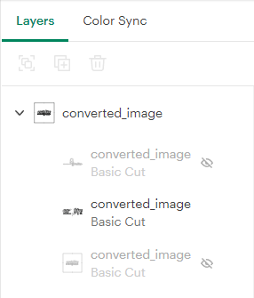 Cricut Design Space with hidden layers example