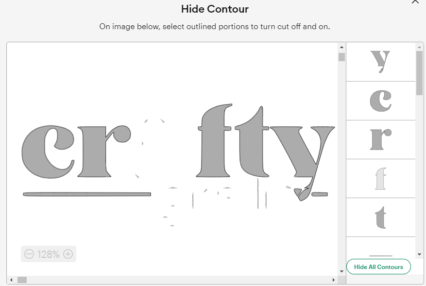 Example of selecting which parts to keep using contours
